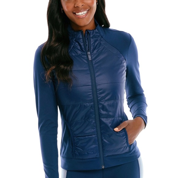 Southern Tide Navy Mixed Media Full Zip Jacket NWT - Picture 1 of 6